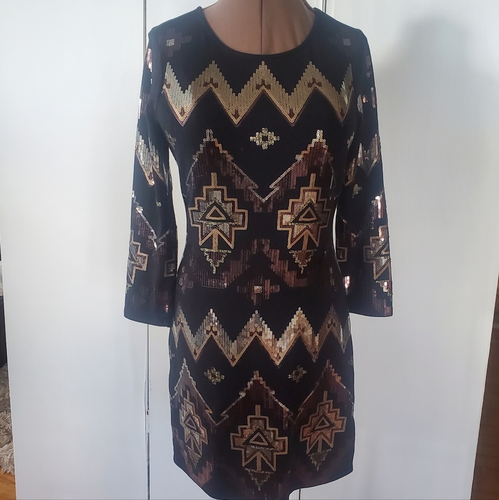 Express -- Black Sequin Dress
